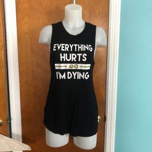 MIKEN FLOW BLACK MUSCLE TANK * DYING * flowy soft